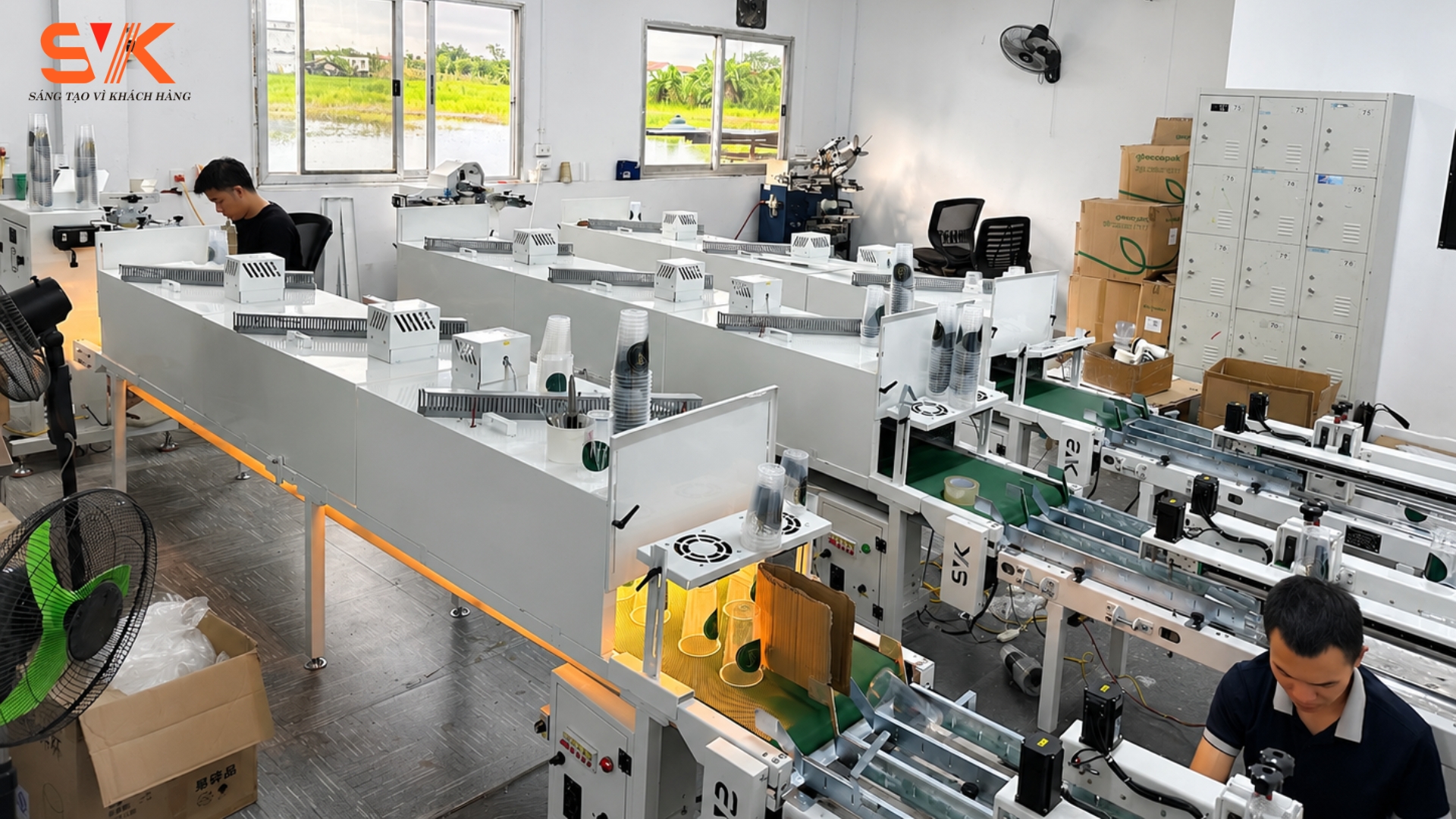 Tích hợp máy đếm 2 làn vào sản xuất