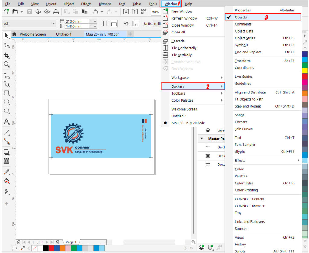 Cách mở ObjectManager