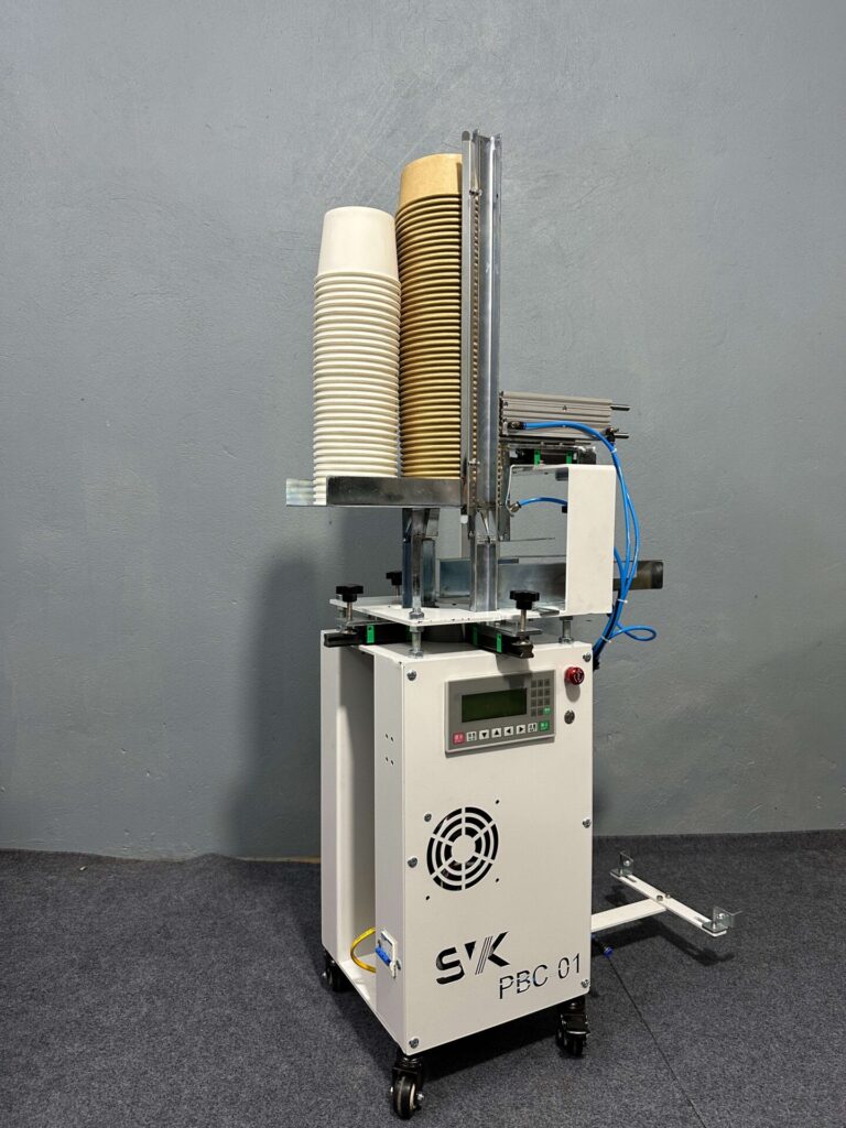 máy đếm tô tự động với các loại size cốc khác nhau