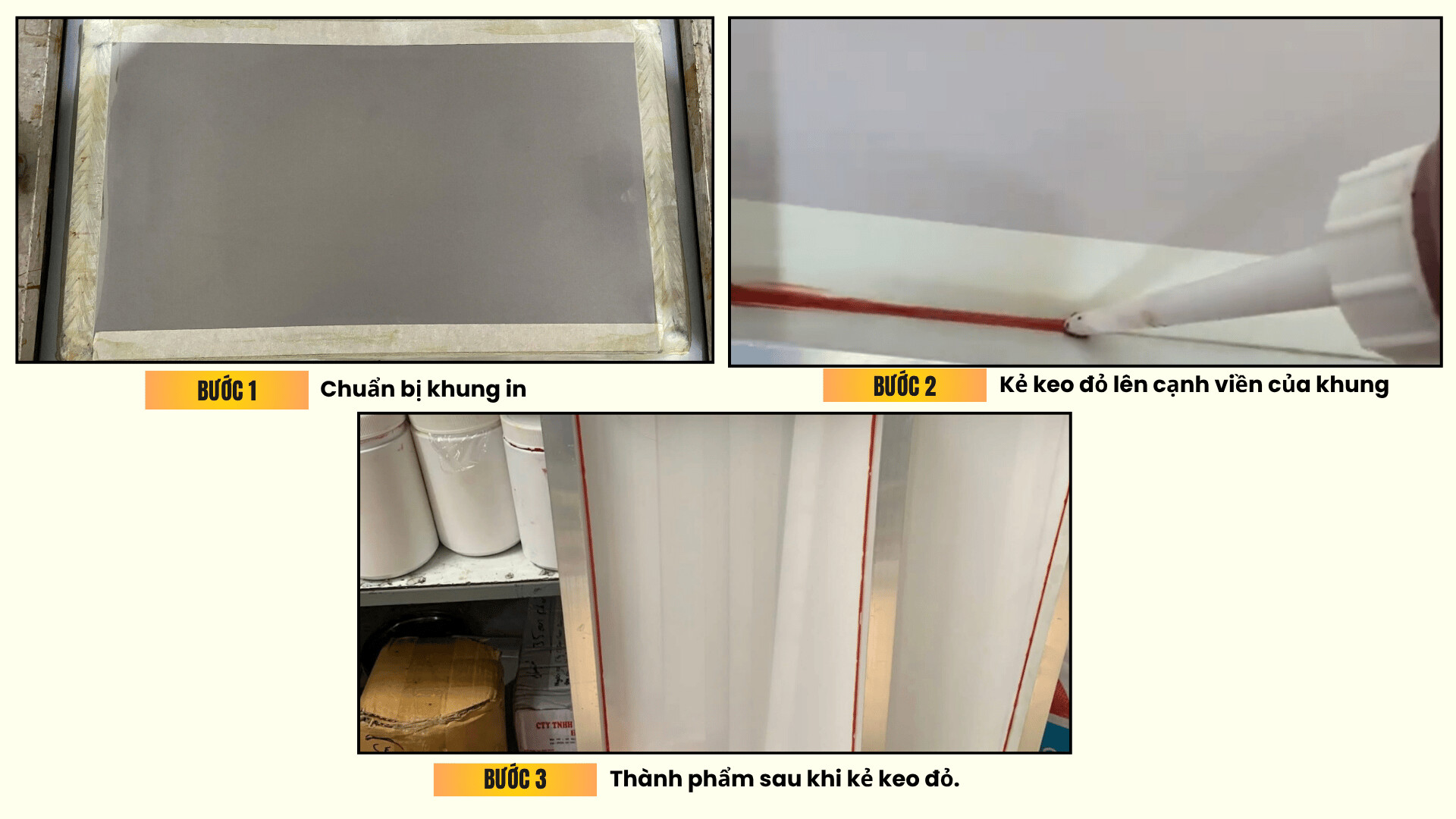 Hướng dẫn sử dụng keo đỏ kẻ viền